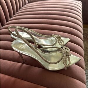 Elegant Silver Women's Heels